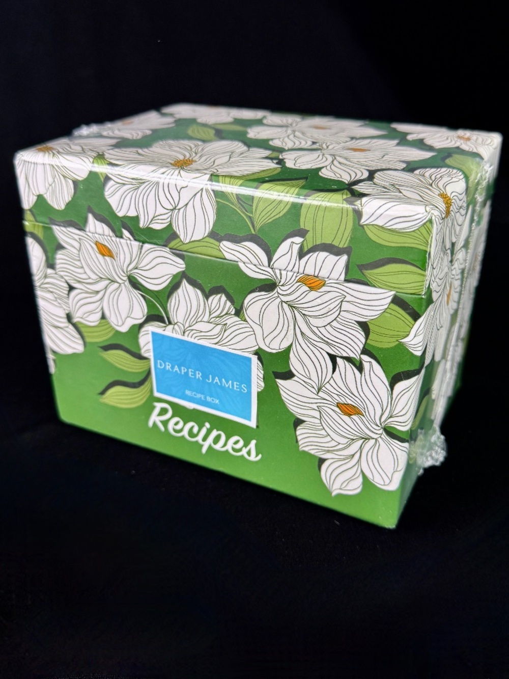 New wTag Draper James Recipe Box Magnolia Shadows Eden 40 Cards Bridal Shower